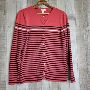 ❤️ L.L Bean Supima Cotton Cardigans Sweater. Size Medium Item ID 504160